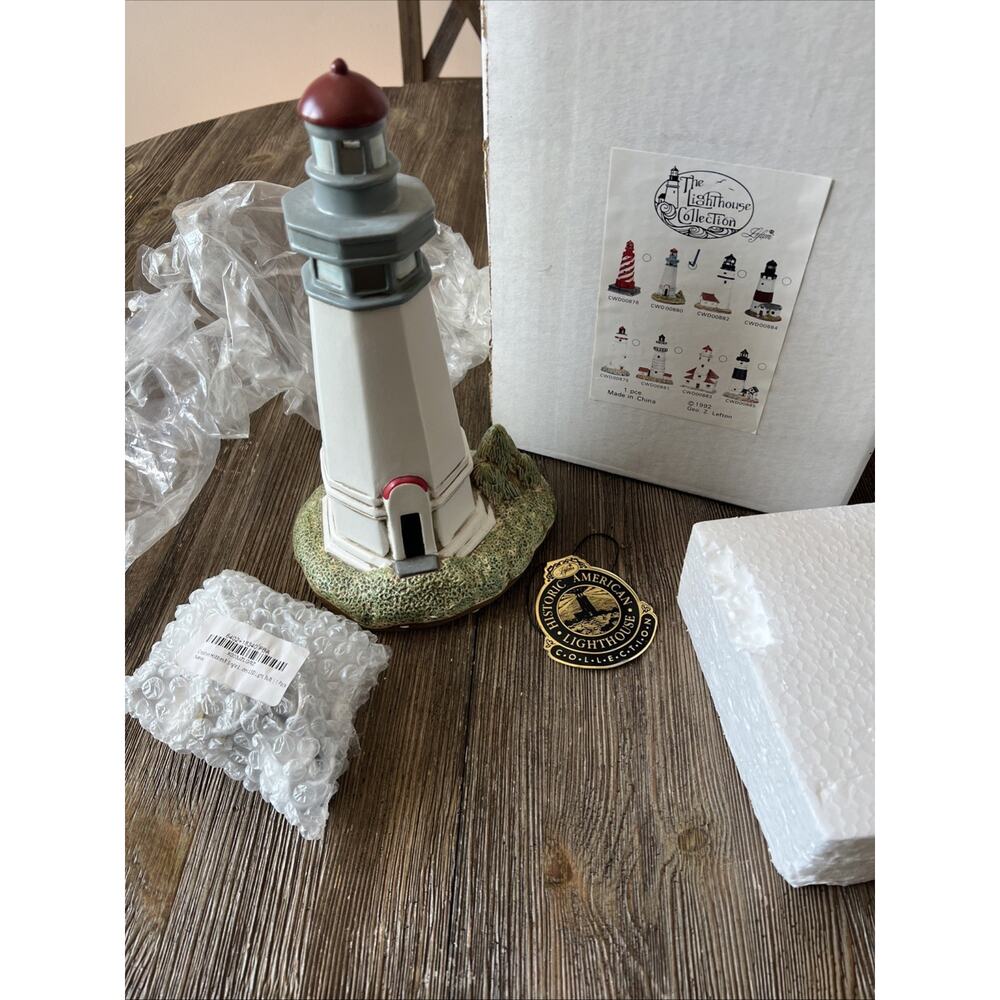 Gray's Harbour Lighthouse 1898 Geo Z Lefton 1992 Vintage #00880 box collectable